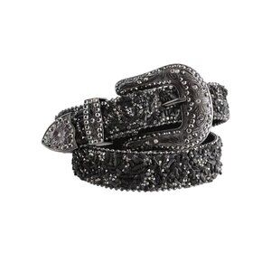 Embellished Black Belt with Gorgouge Bling  From  Buckle